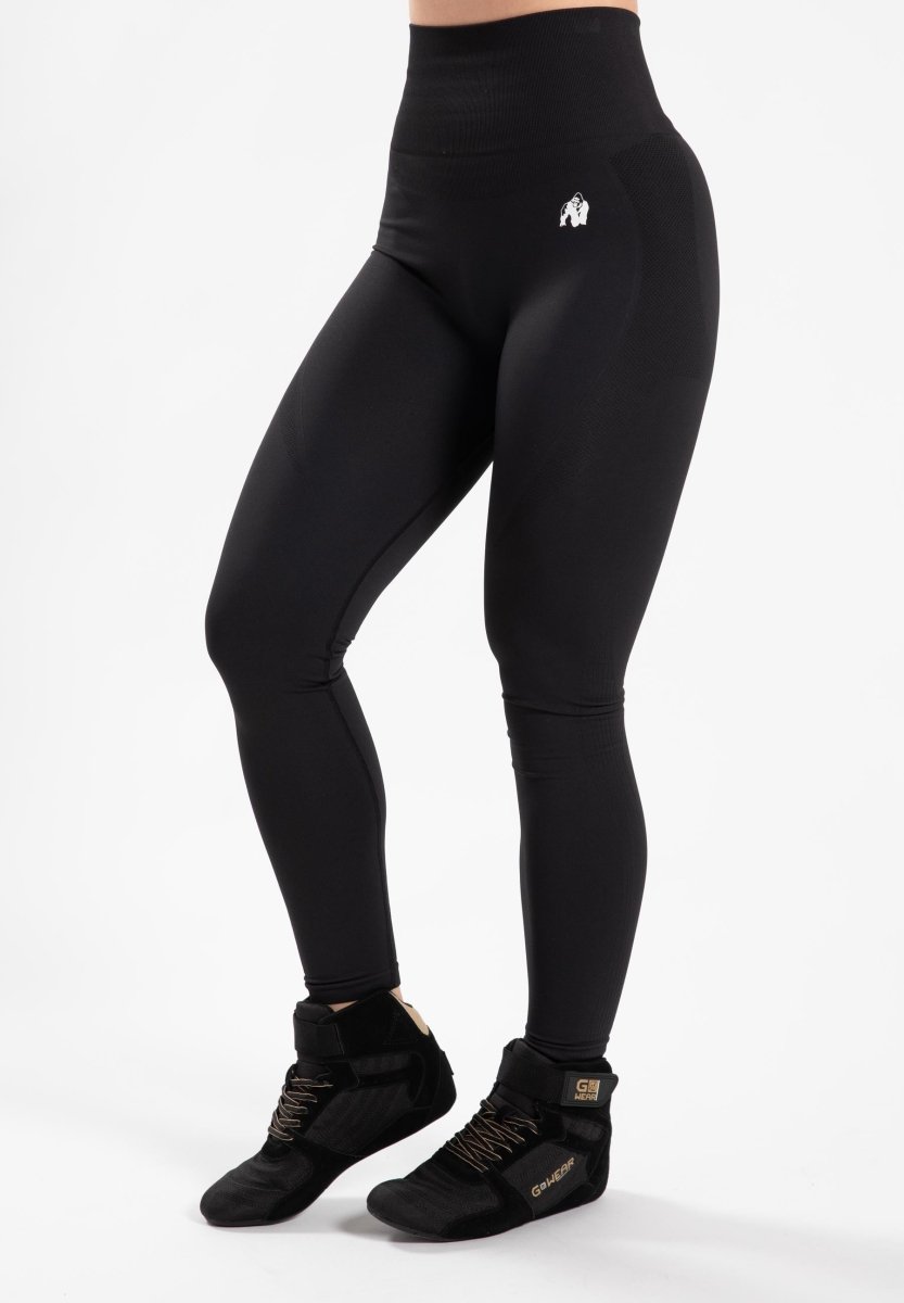 Gorilla Wear Olivia Seamless Leggings - Black - Urban Gym Wear