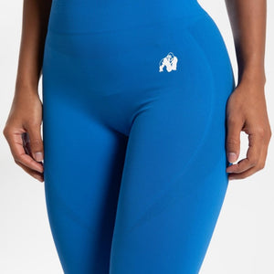 Gorilla Wear Olivia Seamless Leggings - Blue - Urban Gym Wear