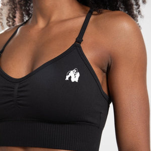 Gorilla Wear Olivia Seamless Sports Bra - Black - Urban Gym Wear