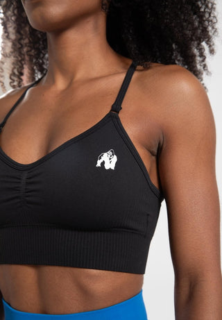 Gorilla Wear Olivia Seamless Sports Bra - Black - Urban Gym Wear