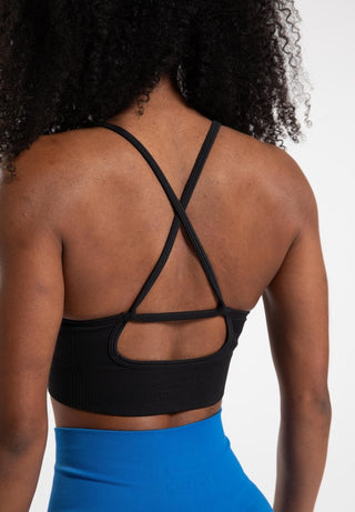 Gorilla Wear Olivia Seamless Sports Bra - Black - Urban Gym Wear