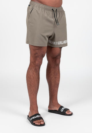 Gorilla Wear Otis Swim Shorts - Army Green - Urban Gym Wear