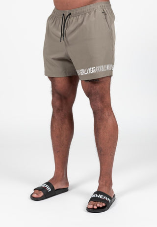 Gorilla Wear Otis Swim Shorts - Army Green - Urban Gym Wear