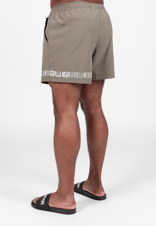 Gorilla Wear Otis Swim Shorts - Army Green - Urban Gym Wear