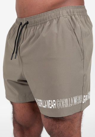Gorilla Wear Otis Swim Shorts - Army Green - Urban Gym Wear