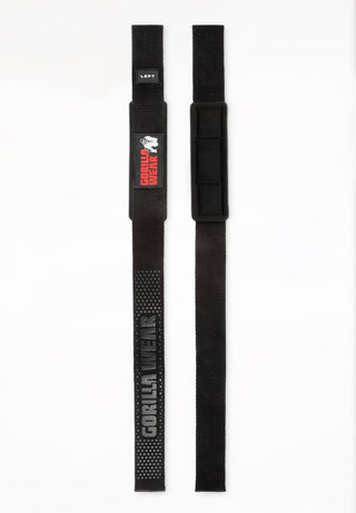 Gorilla Wear Padded Silicone Lifting Straps - Black - Urban Gym Wear