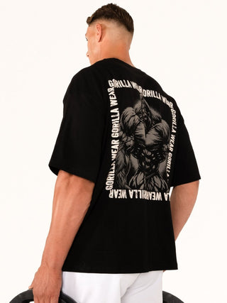 Gorilla Wear Phillip Oversized T-Shirt - Black - Urban Gym Wear