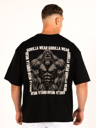Gorilla Wear Phillip Oversized T-Shirt - Black - Urban Gym Wear