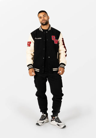 Gorilla Wear Saint Louis Varsity Jacket - Black - Urban Gym Wear