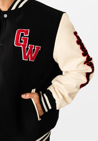 Gorilla Wear Saint Louis Varsity Jacket - Black - Urban Gym Wear