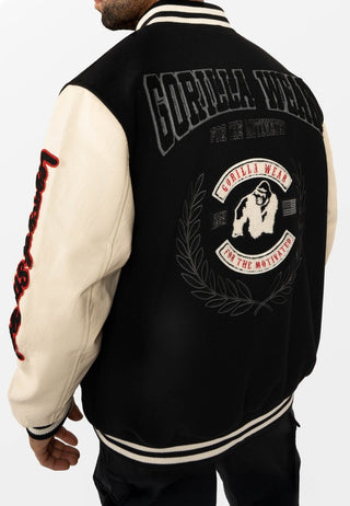 Gorilla Wear Saint Louis Varsity Jacket - Black - Urban Gym Wear
