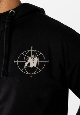 Gorilla Wear Scofield Zipped Hoodie - Black - Urban Gym Wear