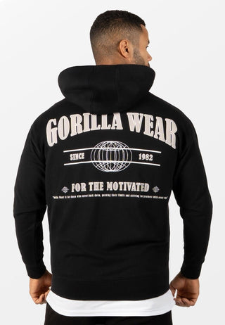 Gorilla Wear Scofield Zipped Hoodie - Black - Urban Gym Wear