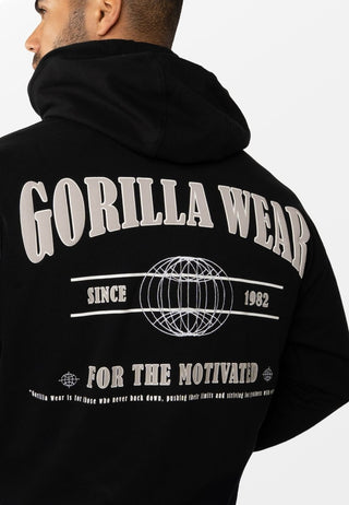 Gorilla Wear Scofield Zipped Hoodie - Black - Urban Gym Wear