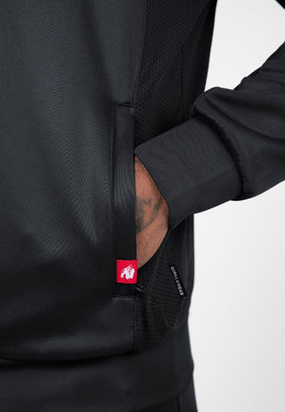 Gorilla Wear Tennessee Track Jacket - Black - Urban Gym Wear