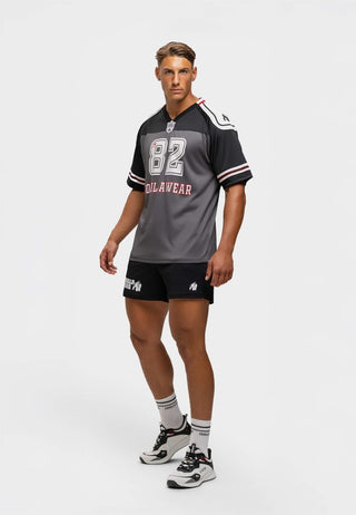 Gorilla Wear Tyler Football Jersey - Black/White - Urban Gym Wear
