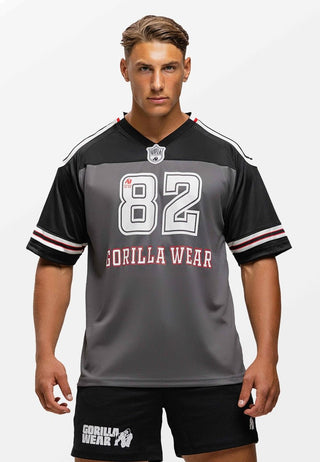 Gorilla Wear Tyler Football Jersey - Black/White - Urban Gym Wear