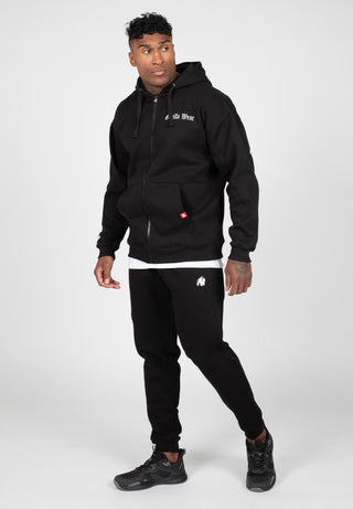 Gorilla Wear Utah Zipped Hoodie - Black - Urban Gym Wear