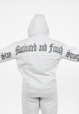 Gorilla Wear Utah Zipped Hoodie - Light Grey Melange - Urban Gym Wear