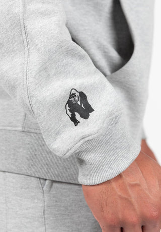 Gorilla Wear Utah Zipped Hoodie - Light Grey Melange - Urban Gym Wear