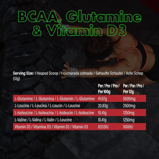 NXT Nutrition BCAA Glutamine Vitamin D 360g - Urban Gym Wear