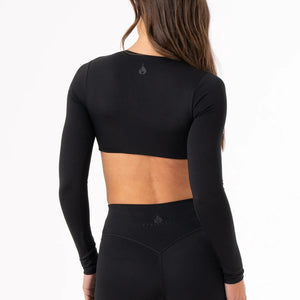 Ryderwear NKD Long Sleeve Top - Black - Urban Gym Wear