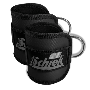 Schiek 1707 Premium Ankle Cuffs - Carbon Fiber Black - Urban Gym Wear