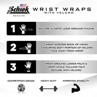 Schiek Model 1112 Wrist Wraps - Black Out - Urban Gym Wear