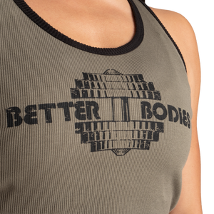 Better Bodies Old School Rib T-Back - Washed Green