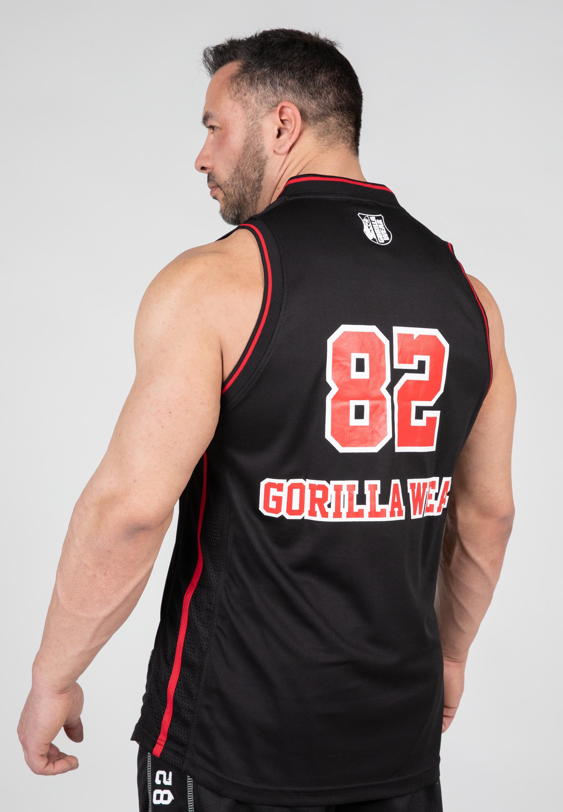 Gorilla Wear San Mateo Jersey Tank Top - Black/Red - Urban Gym Wear