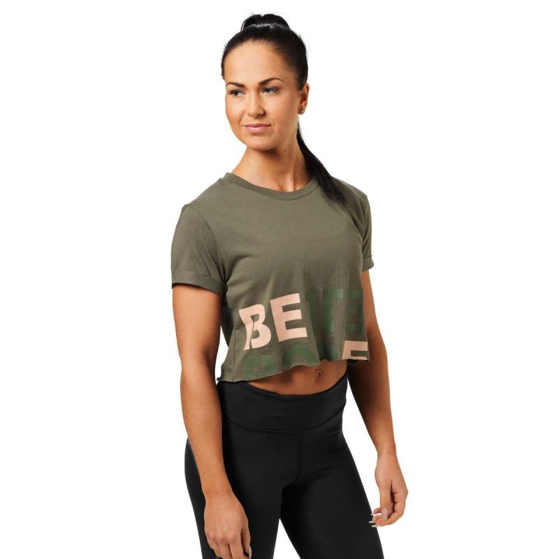 Better Bodies Astoria Cropped Tee - Wash Green
