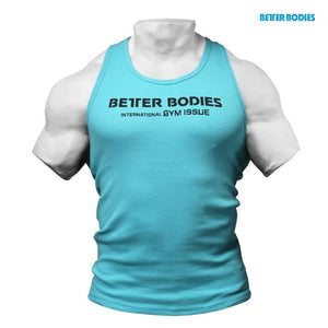 Better Bodies Athletic Rib Tank - Aqua Blue