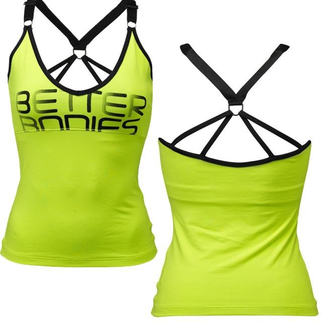Better Bodies Athlete Tank - Lime - Urban Gym Wear