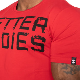 Better Bodies Basic Tapered Tee - Chilli Red - Urban Gym Wear