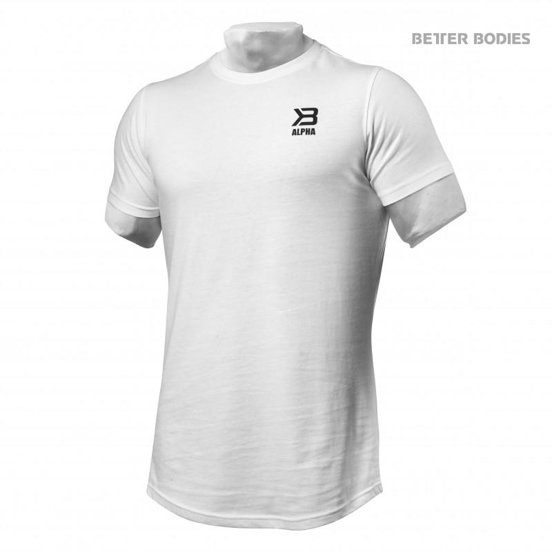 Better Bodies BB Alpha Zip Tee - White - Urban Gym Wear