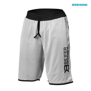 Better Bodies BB Print Mesh Shorts - White-Black - Urban Gym Wear