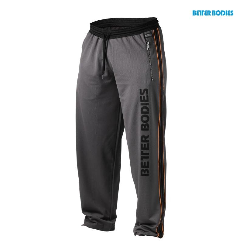 Better Bodies BB Printed Mesh Pant - Grey-Orange - Urban Gym Wear