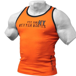 Better Bodies BB Rib Tank - Orange-Black - Urban Gym Wear