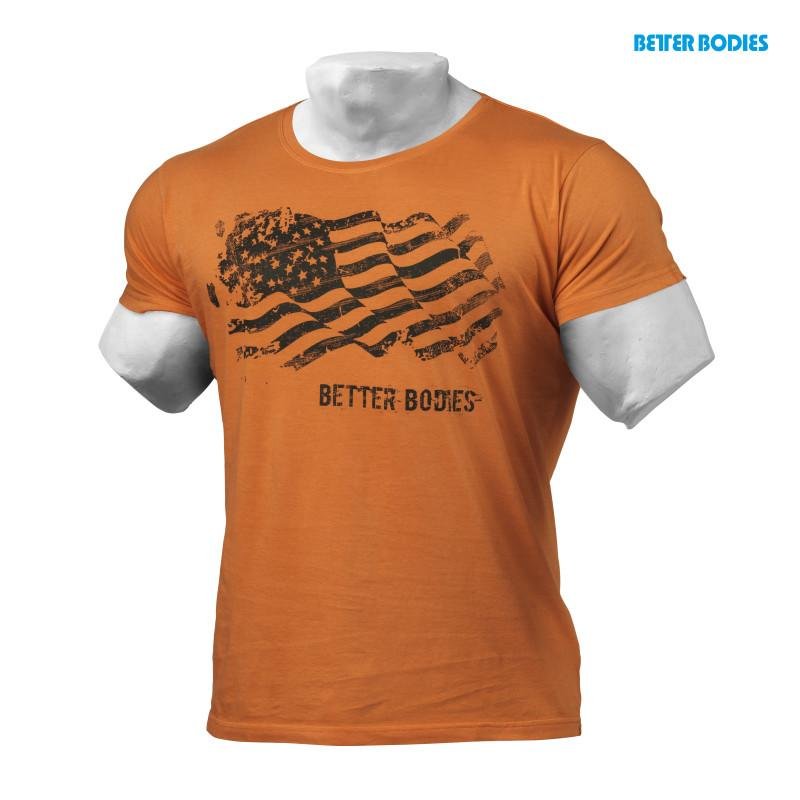 Better Bodies BB Street Tee - Wash Orange - Urban Gym Wear