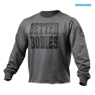 Better Bodies Big Print Sweatshirt - Antracite Melange - Urban Gym Wear
