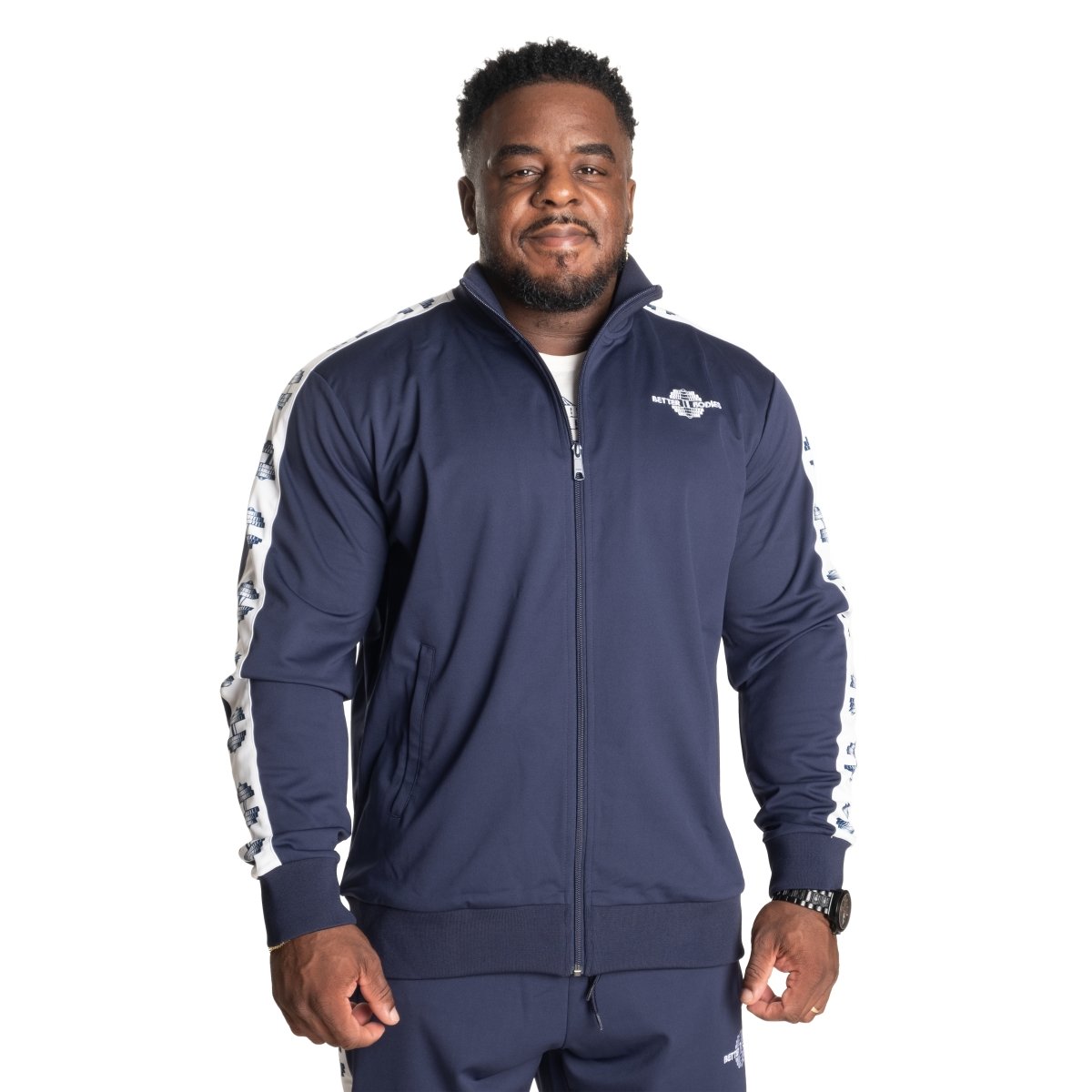 Better Bodies Bronx Track Jacket Navy V2 Urban Gym Wear