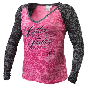 Better Bodies Burn Out L-S - Pink-Black - Urban Gym Wear