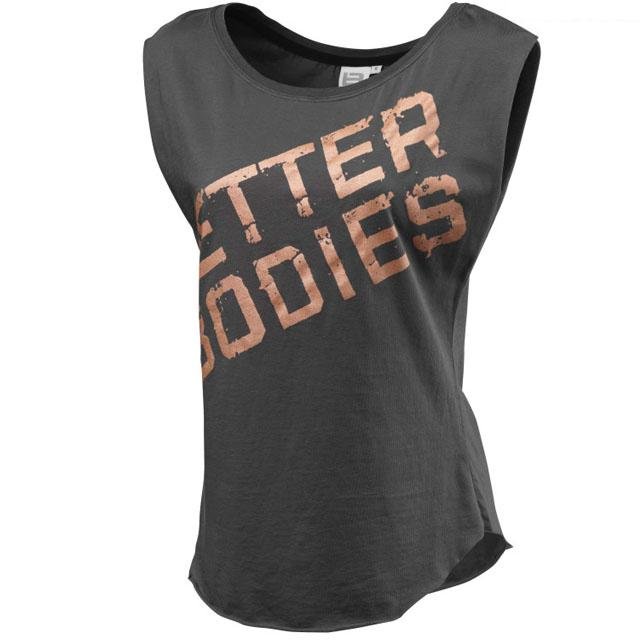 Better Bodies Casual Printed Tee - Washed Grey - Urban Gym Wear