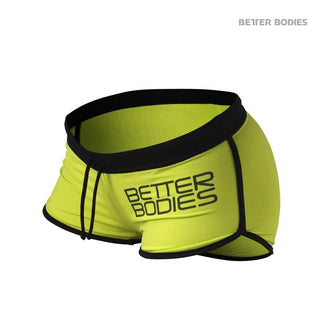 Better Bodies Contrast Hotpants - Lime-Black - Urban Gym Wear
