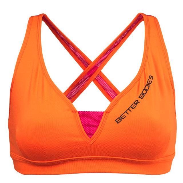 Better Bodies Contrast Short Top - Orange-Pink - Urban Gym Wear