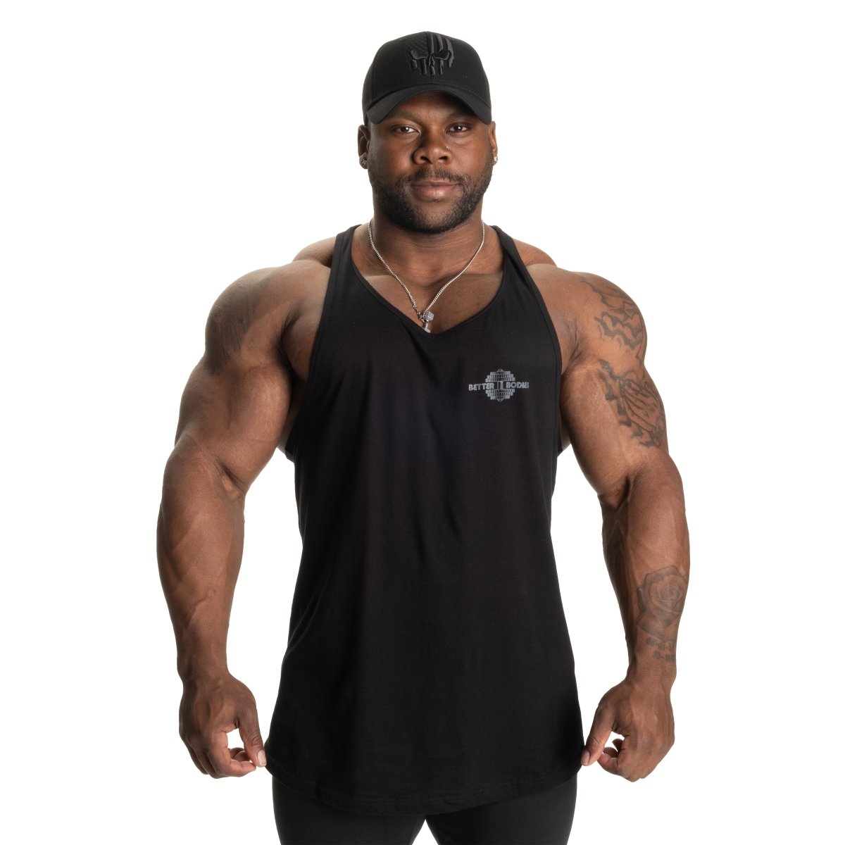 Better Bodies Essential T-Back V2 - Black - Urban Gym Wear