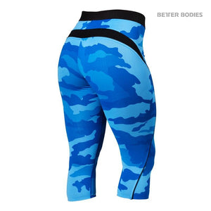 Better Bodies Fitness Curve Capri - Blue Camo - Urban Gym Wear