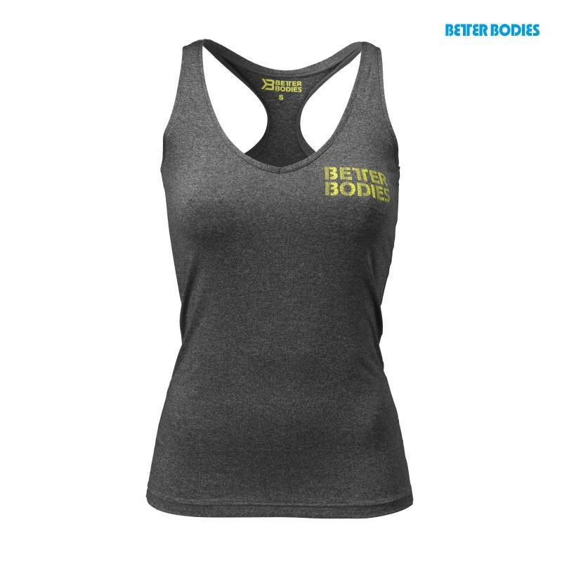 Better Bodies Fitness Logo Top - Antracite Melange - Urban Gym Wear
