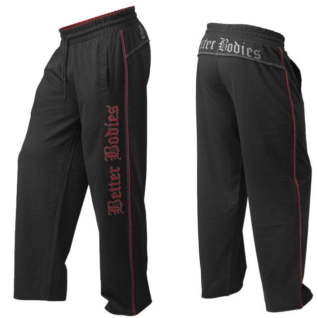 Better Bodies Flex Gym Pant - Black-red - Urban Gym Wear