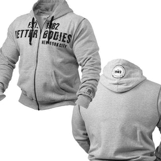 Better Bodies Graphic Hoodie - Greymelange - Urban Gym Wear